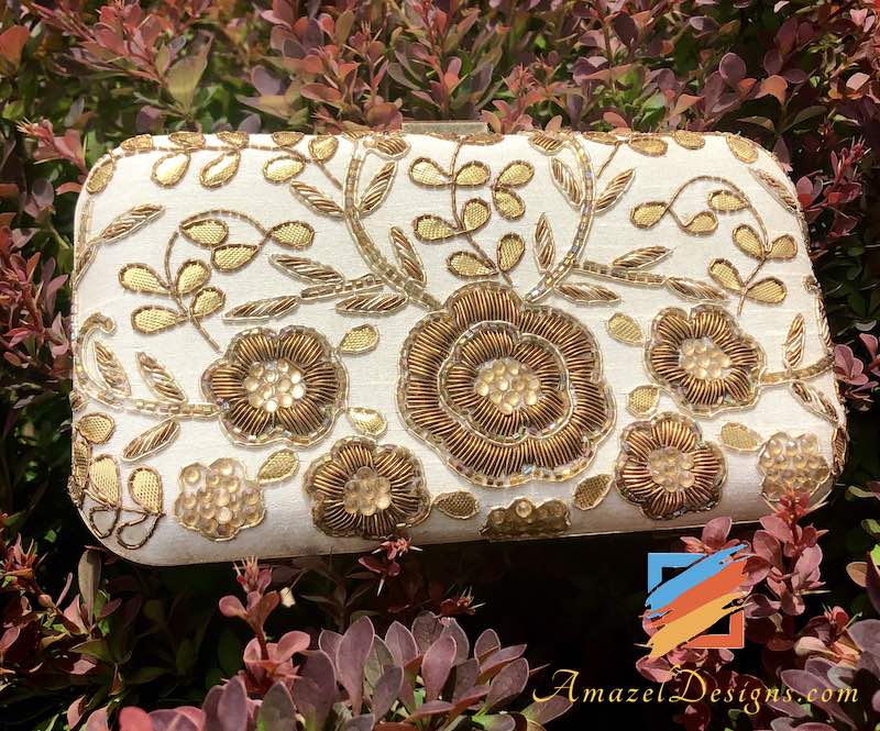 Clutch with Copper and Golden Work