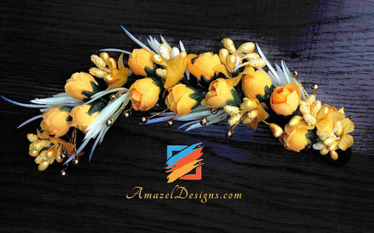 Yellow Orangeish Gajra