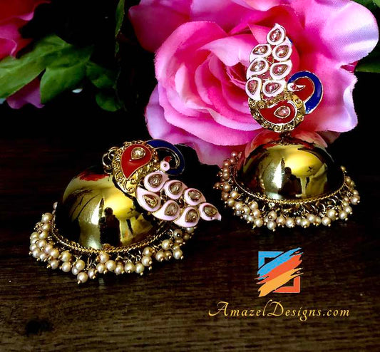 Extremely Lightweight High Quality Morni Jhumkas