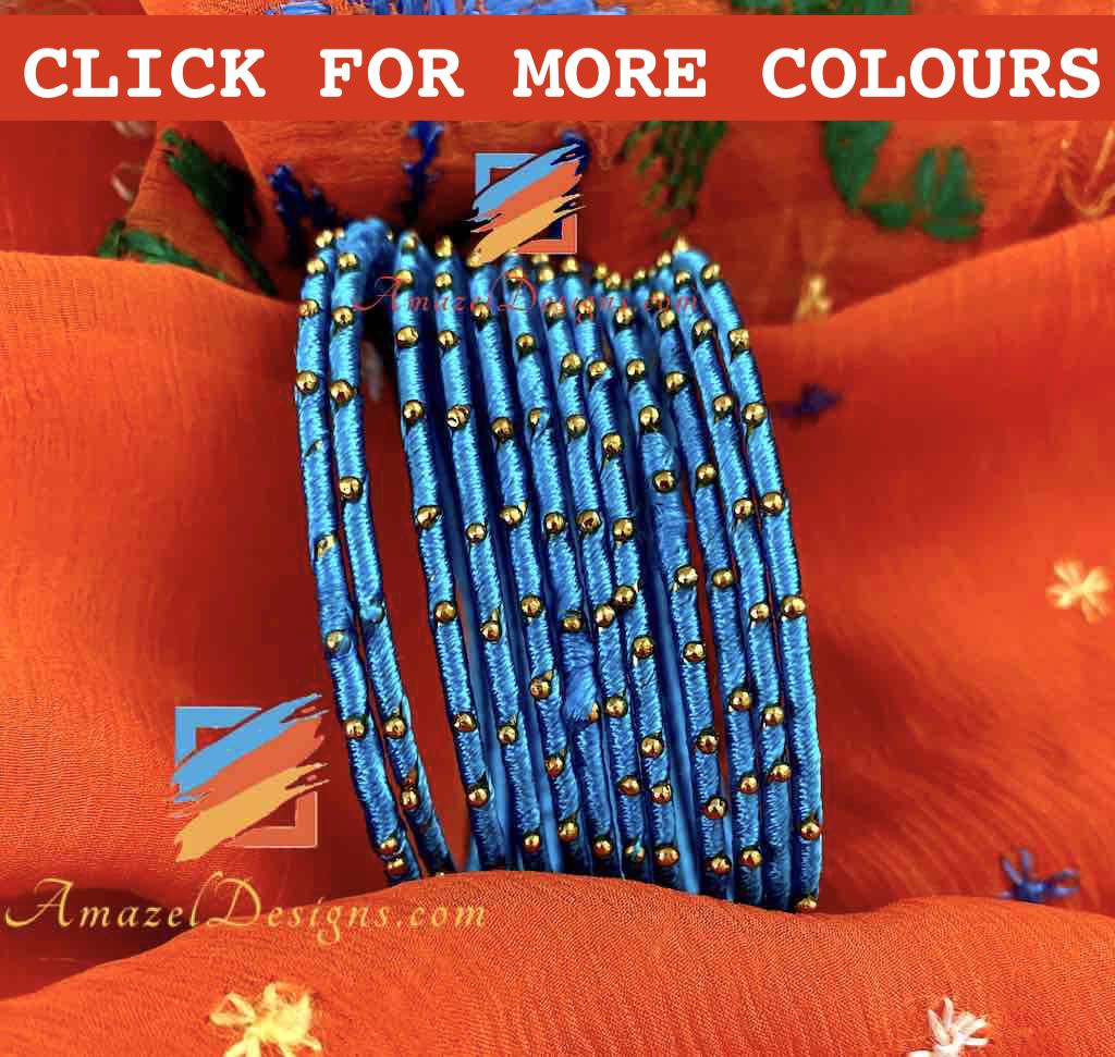 Thread Bangles Colours Silk Thread Bangles - Multiple Colours β Amazel Designs