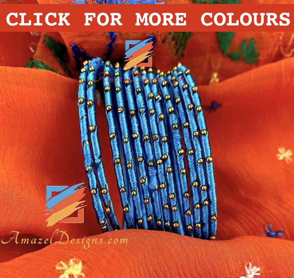 Silk Thread Bangles - Multiple Colours