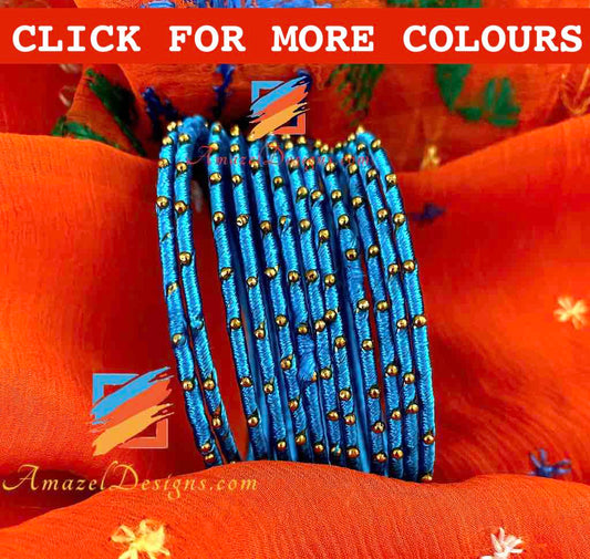 Silk Thread Bangles - Multiple Colours