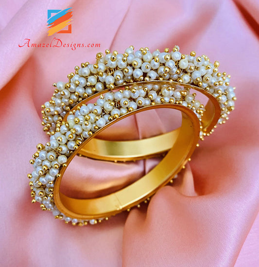 Golden Bangle Cream Beads