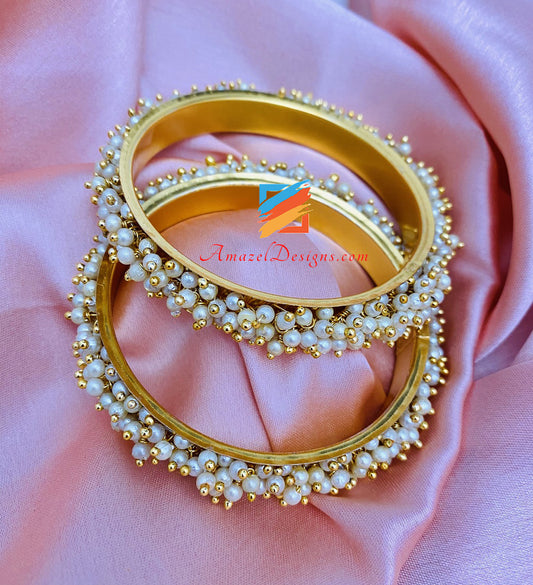 Golden Bangle Cream Beads
