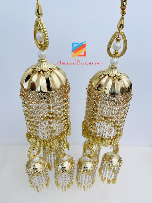 Golden Lightweight Kaleerey With Hanging Pattiyan