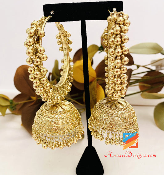 Golden Oxidized Lightweight Earrings