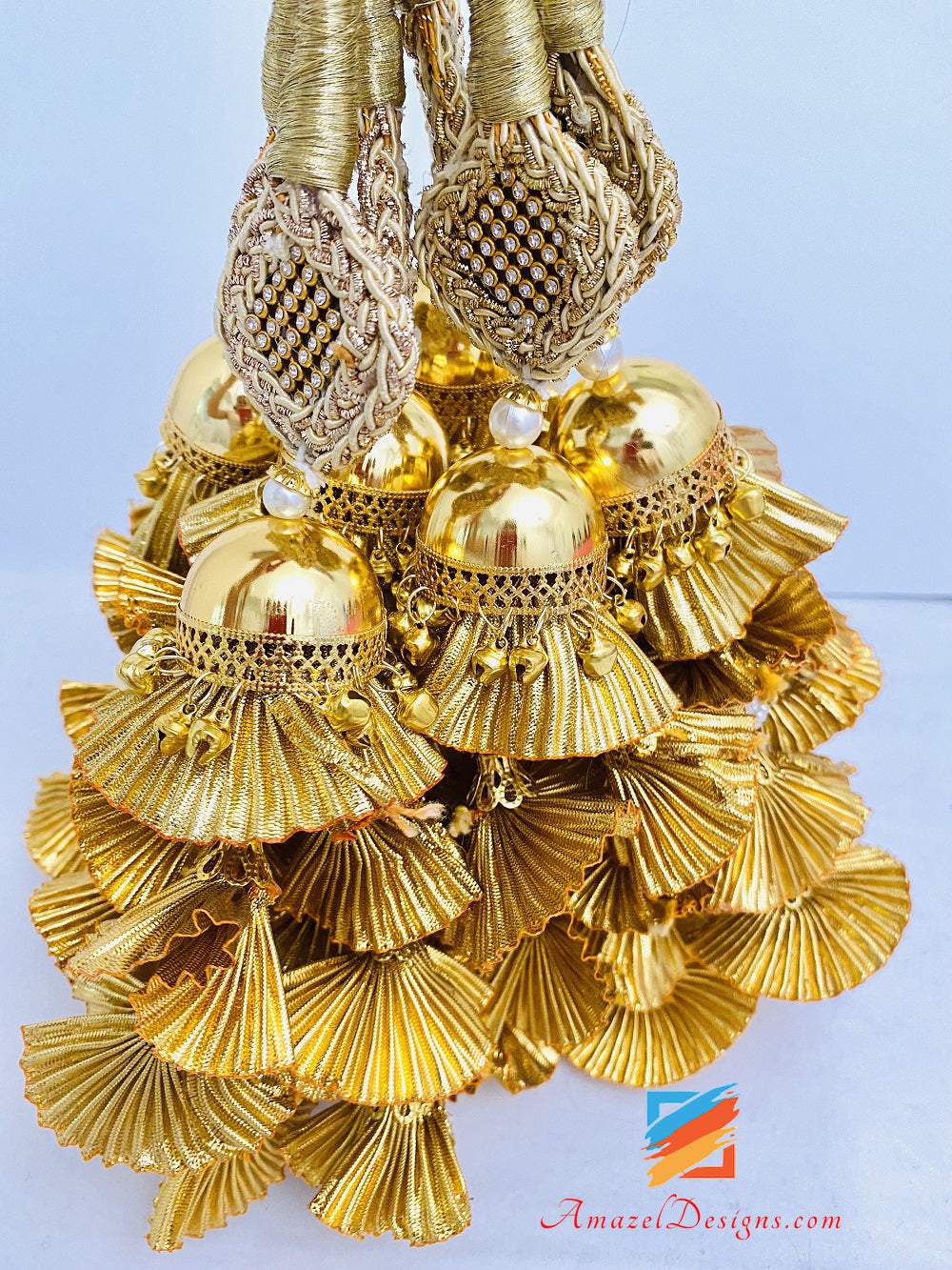 Goldener Pakhi Ghungroo Kristall Paranda 