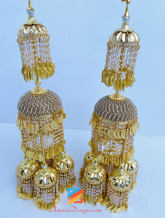 Golden Pattiyaan Stone Beads Layered Kaleere
