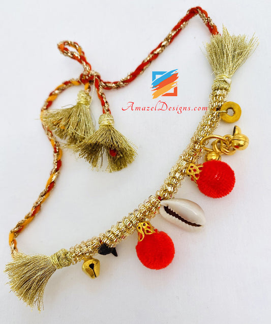 Golden Red Bride Groom Gana