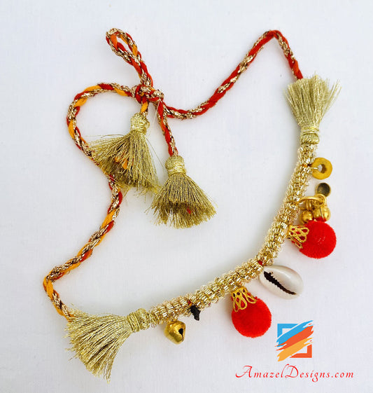 Golden Red Bride Groom Gana