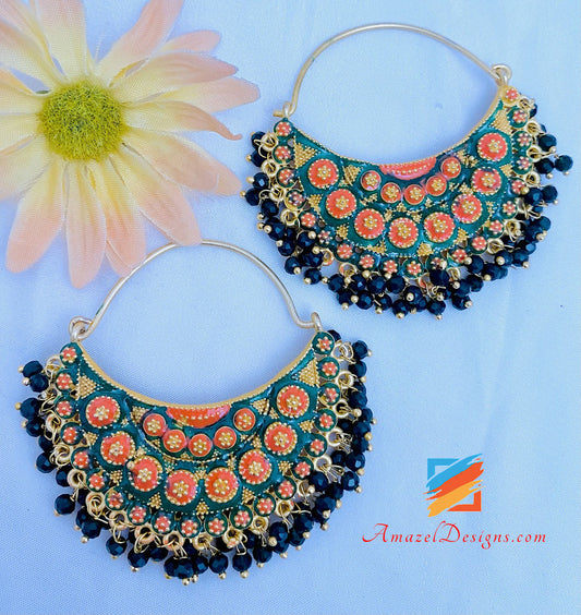 Green Lightweight Hand Painted Waliyaan