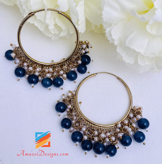 Greyish Blue Beads Valiyan
