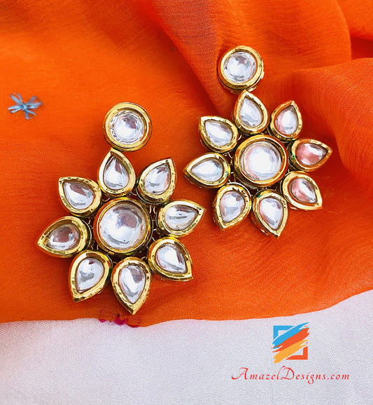 Bollywood plaqué or Jhumka Jhumki Boucles d'oreilles traditionnelles Bollywood plaqué or Jhumka Jhumki Boucles d'oreilles traditionnelles