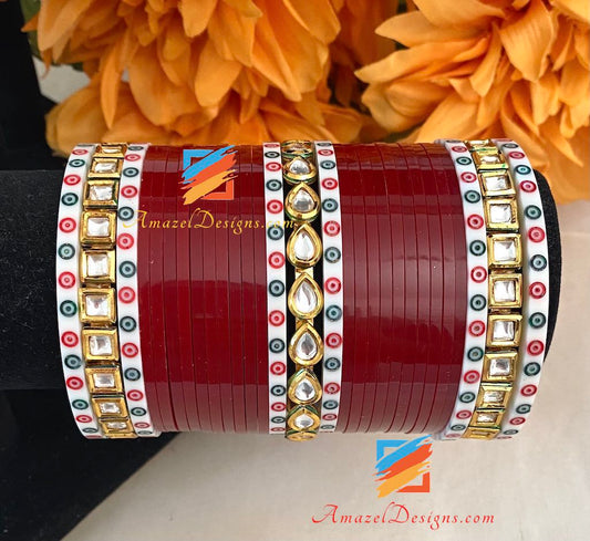 Kundan Choora Traditional Bindi Bangles