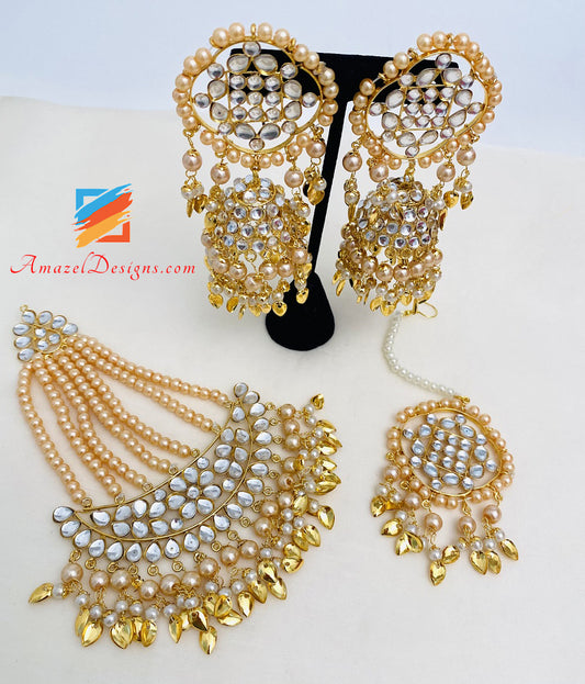 Kundan Jhoomka Tikka And Passa /Jhoomer Set