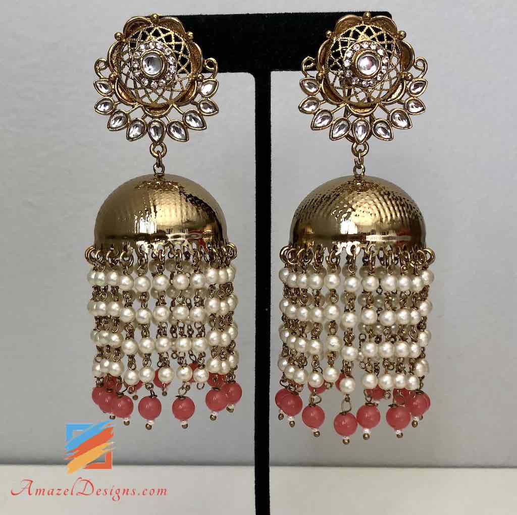 Buy Shri Kalaivani Costumes Kemp Light Weight Jhumka Traditional Jhumki  Earrings for Women and Girls Design9 at Amazonin