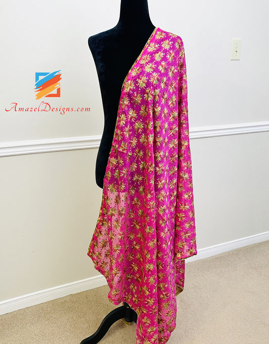 Magenta (Hot Pink) Sippi Sitara Phulkari