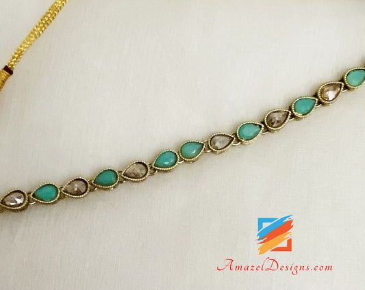 Mint Polki Single Line Choker/Necklace