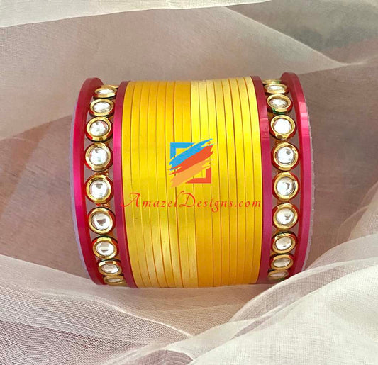 Monalisa Chrome Choora/Bangle Set