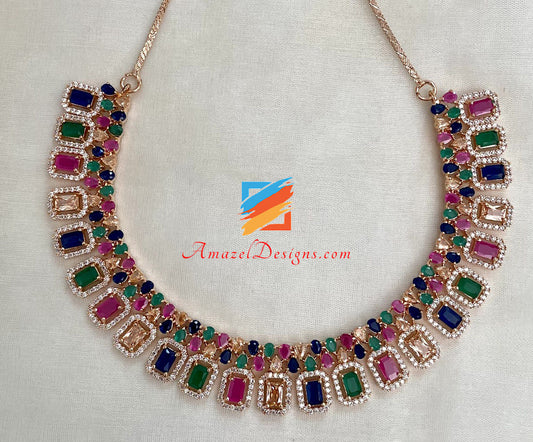 Set di orecchini Tikka con diamanti americani multicolori 