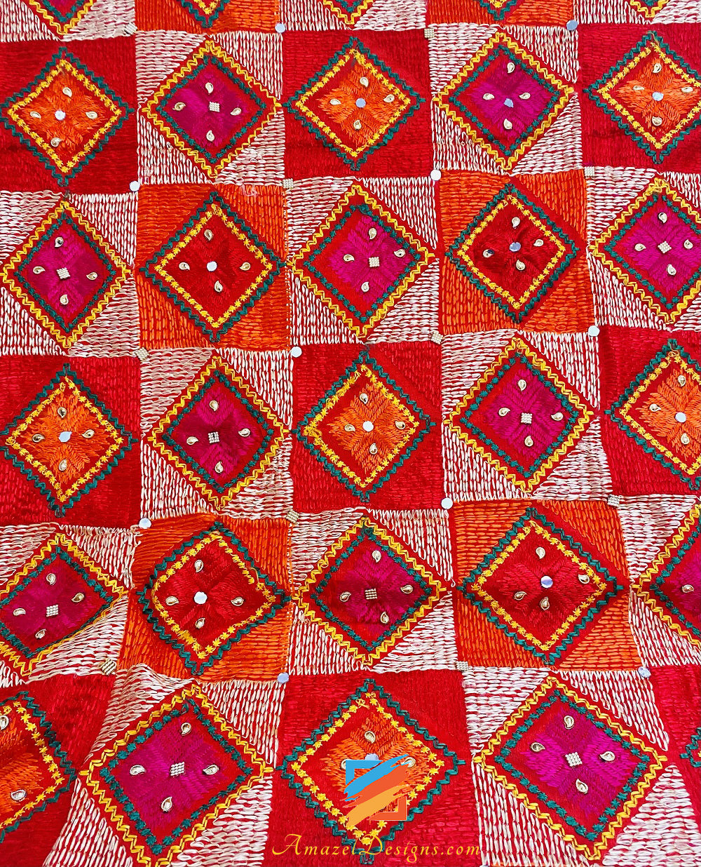 Multicoloured Sheesha Fulkari