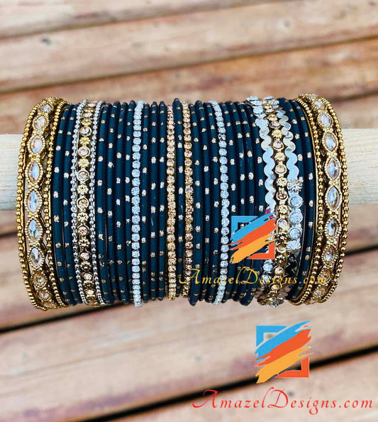 Golden Silver Bangle Set