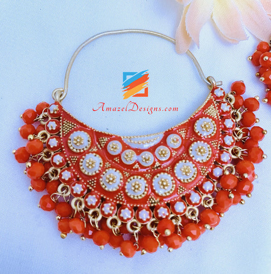 Orange Lightweight Hand Painted Wali