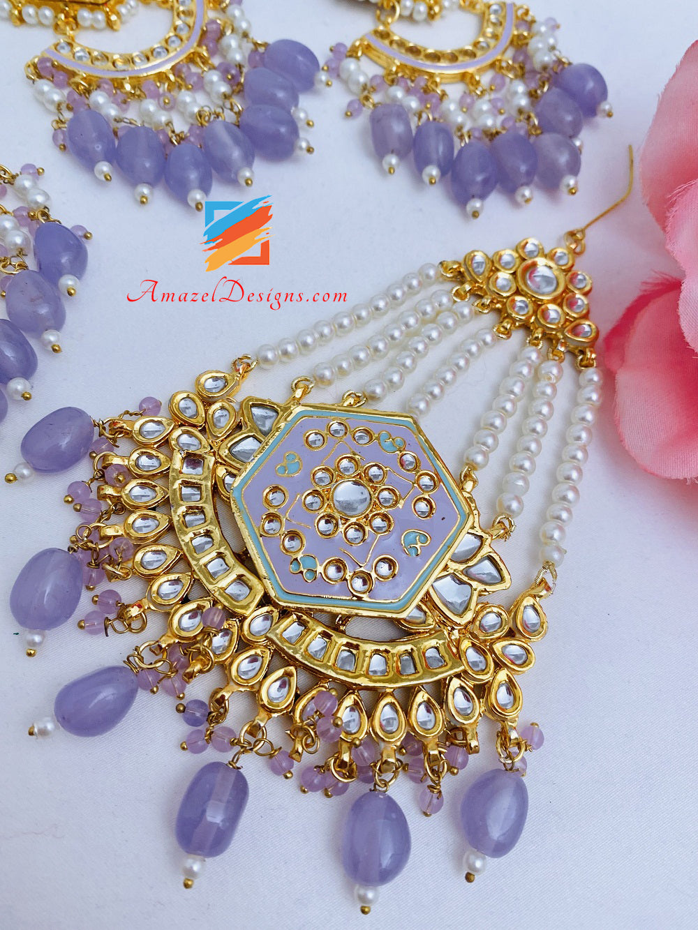 Beautiful Jhumki Kundan Earrings In Jhumki Style Meenakari Bridal Pearls  Jhumka | eBay