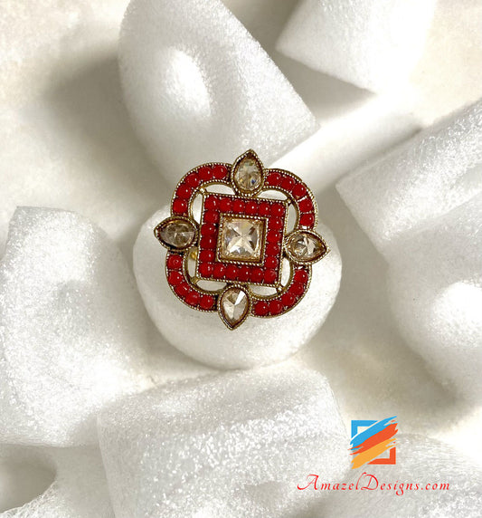 Polki Adjustable Ring