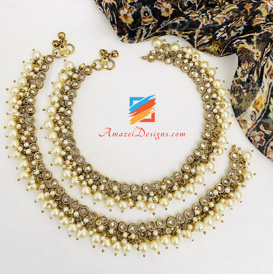 Polki Beads Payal