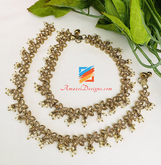 Polki Perline Champagne Payal 