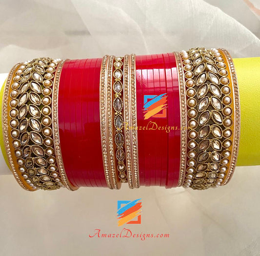 Polki Kada Golden Bangle Chura