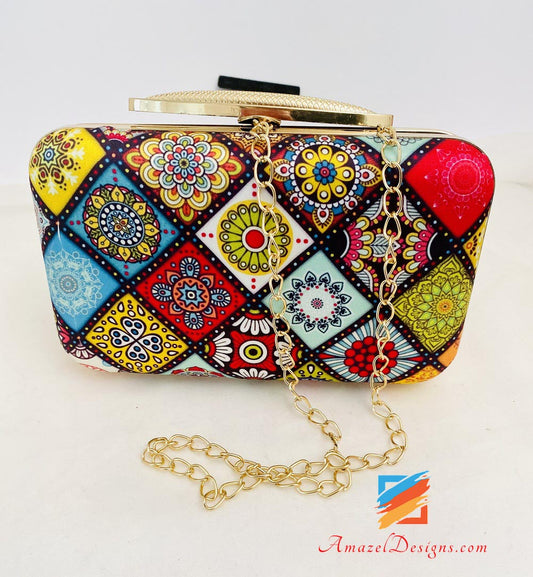 Printed Clutch With Long Opener