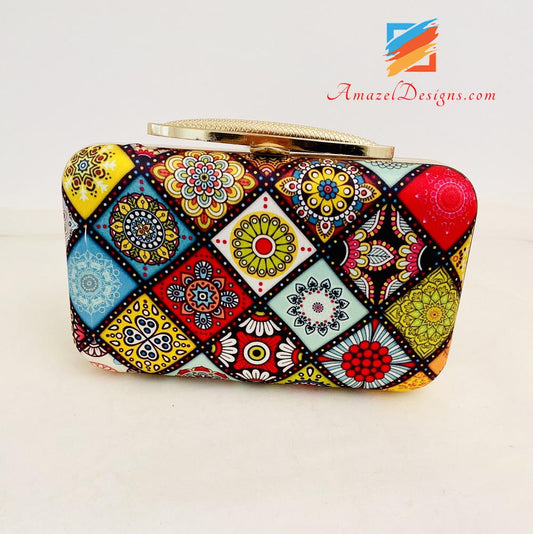 Printed Clutch With Long Opener