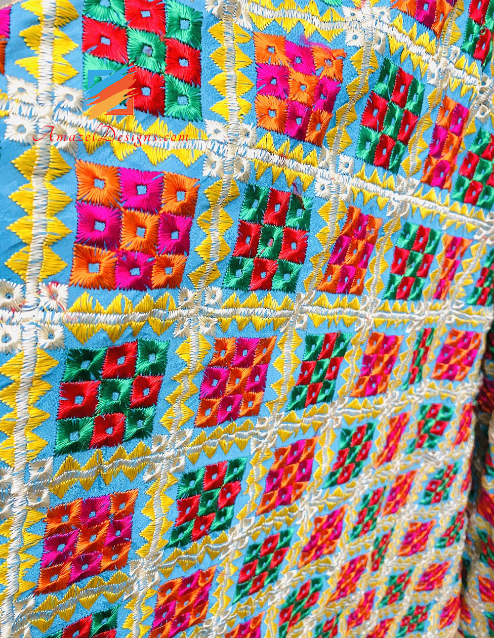 Pulkari Feroozi Multicoloured Chinon