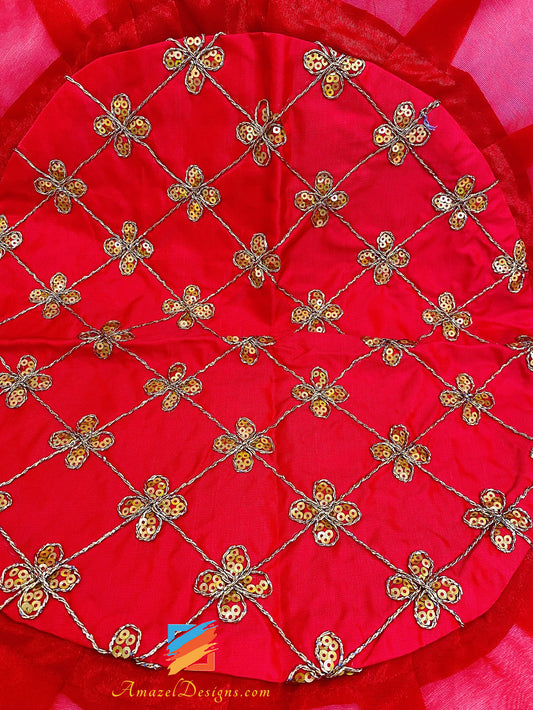 Roter goldener Tilla-Faden Sitara Shanagn Rumal 