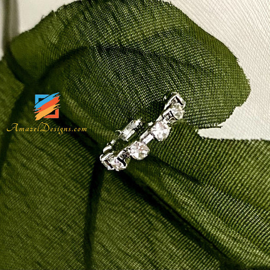 Clip in argento sull'anello al naso