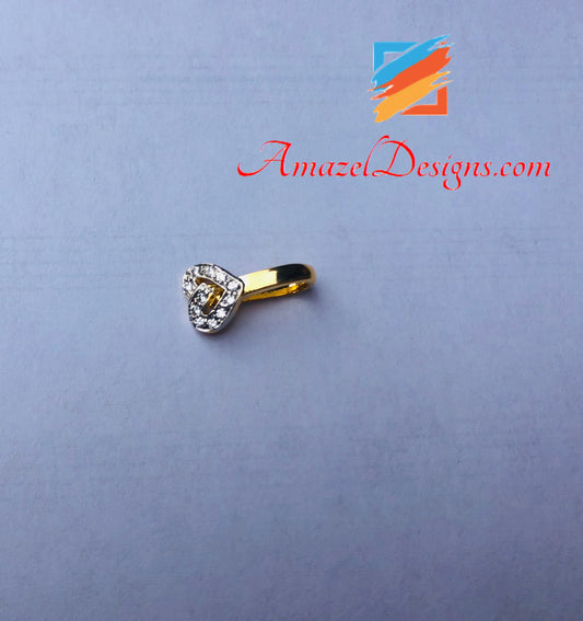 Silver Nose Ring American Diamond Clip On