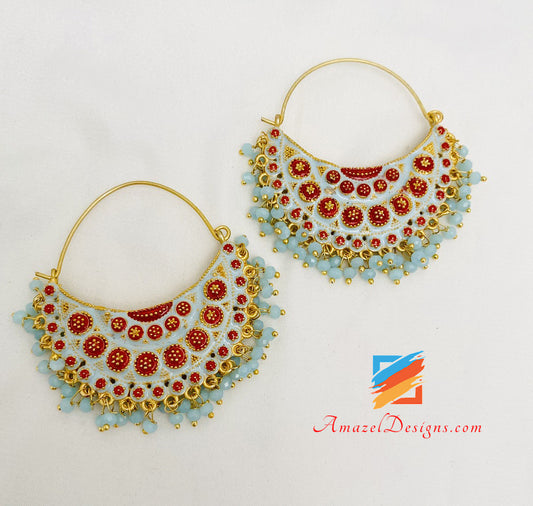 Sky Blue Hand Painted Waliyaan