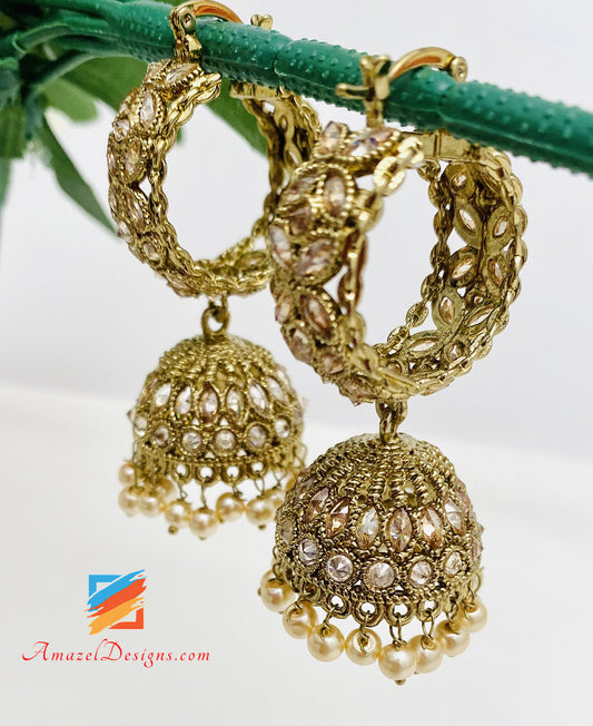 Small High Quality Polki Waali with Jhumki