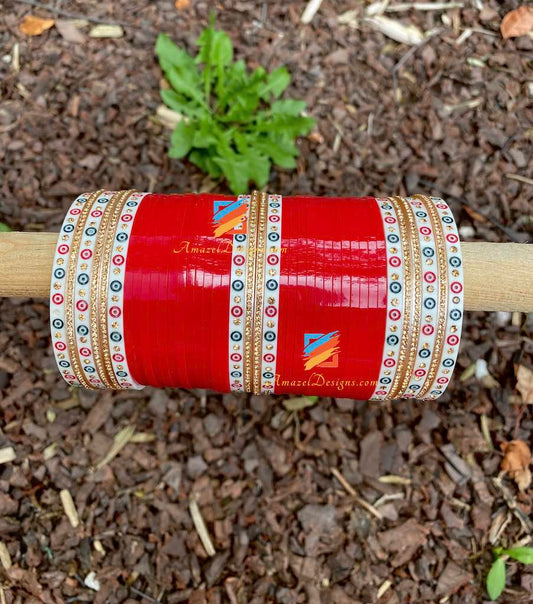 Choora tradizionale con braccialetti Bindi 