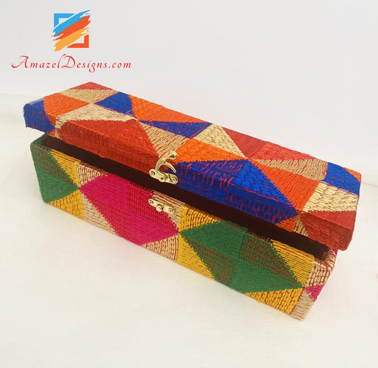 Traditional Fulkari Churra/Bangle Box