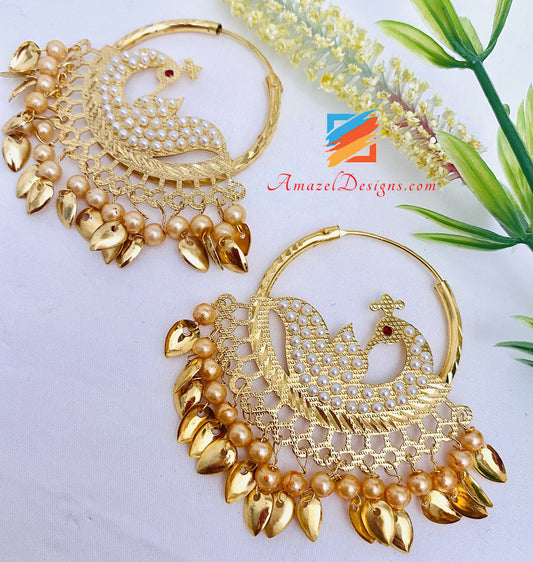 Traditional Lightweight Pippat Patti Morni Small Golden Waliyaan