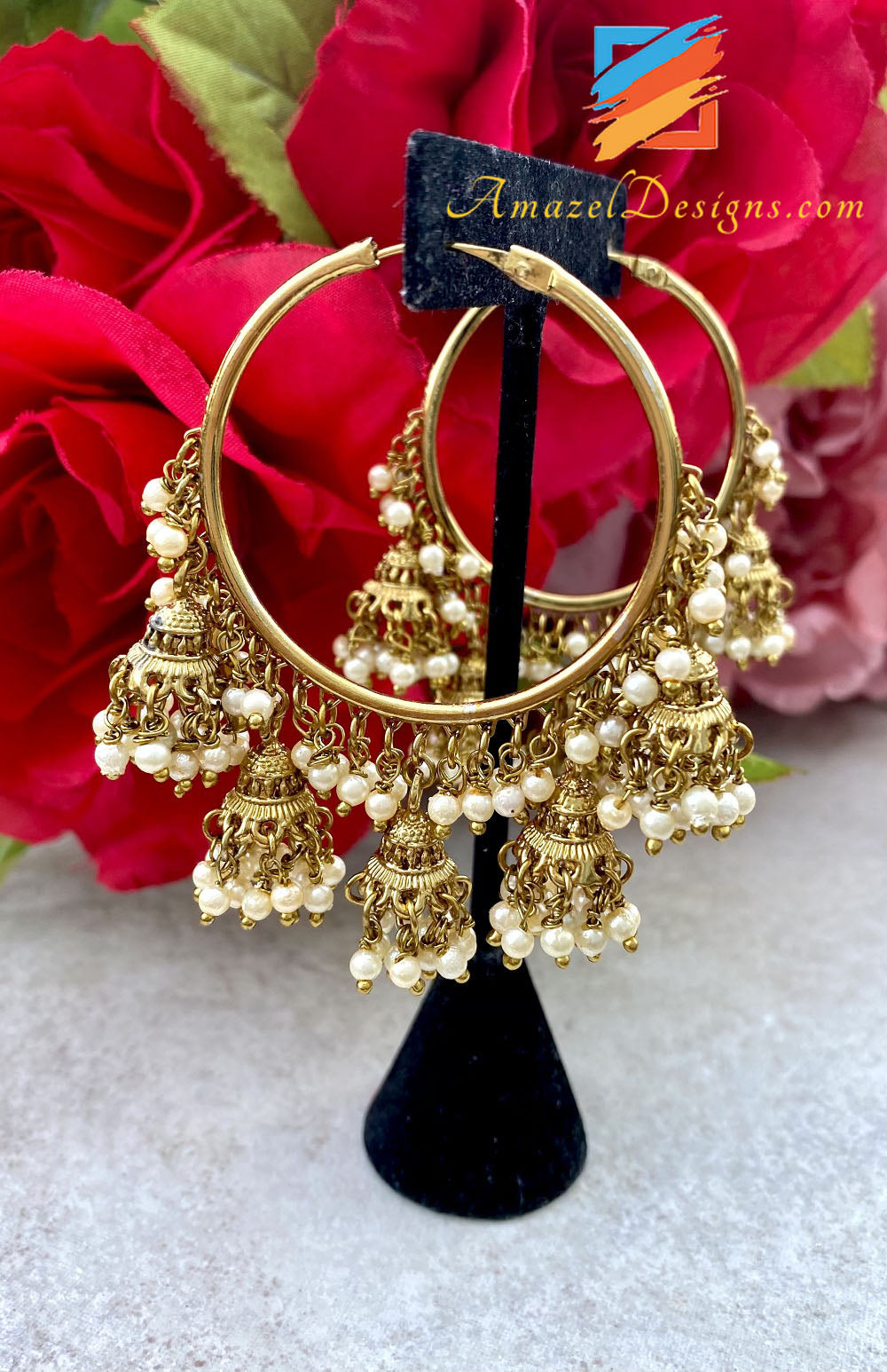 Waliyaan With Bunches of Beads and Jhumkis