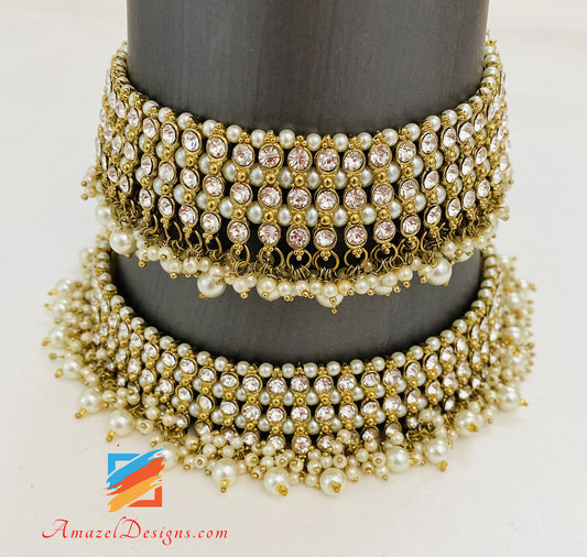 White Stones Mehndi Pearl Jhanjar