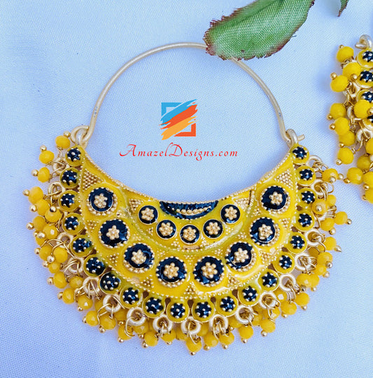 Yellow Hand Painted Wali