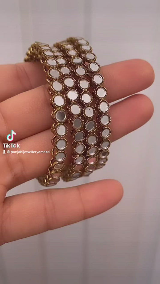Round Sheesha Mehndi Plating Kada
