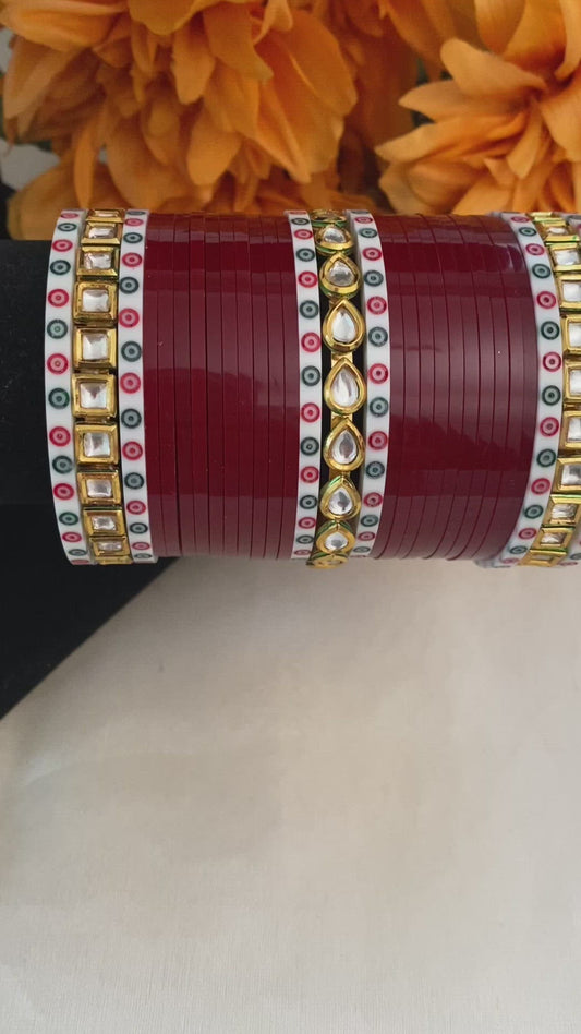 Kundan Choora Traditional Bindi Bangles